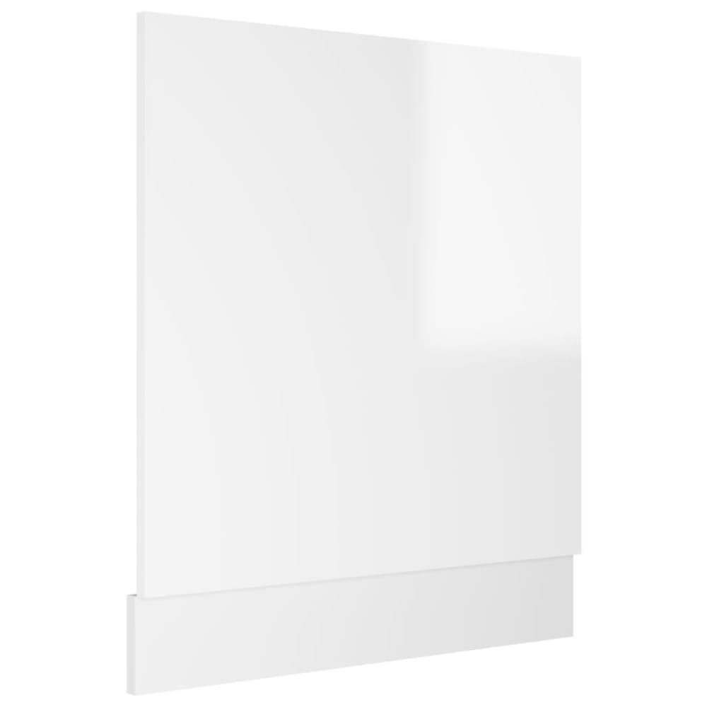 vidaXL Front för diskmaskin vit högglans 59,5x3x67 cm spånskiva