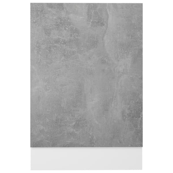 vidaXL Astianpesukoneen paneeli betoninharmaa 45x3x67 cm lastulevy