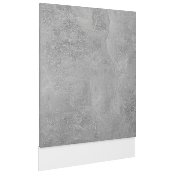 vidaXL Astianpesukoneen paneeli betoninharmaa 45x3x67 cm lastulevy