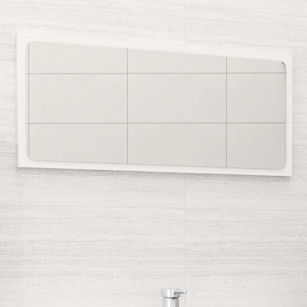 vidaXL Baderomsspeil hvit 80x1,5x37 cm sponplate