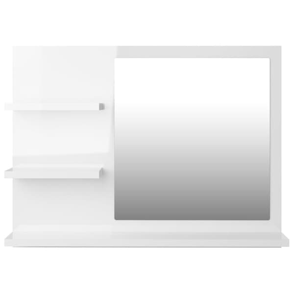 vidaXL Baderomsspeil høyglans hvit 60x10,5x45 cm sponplate
