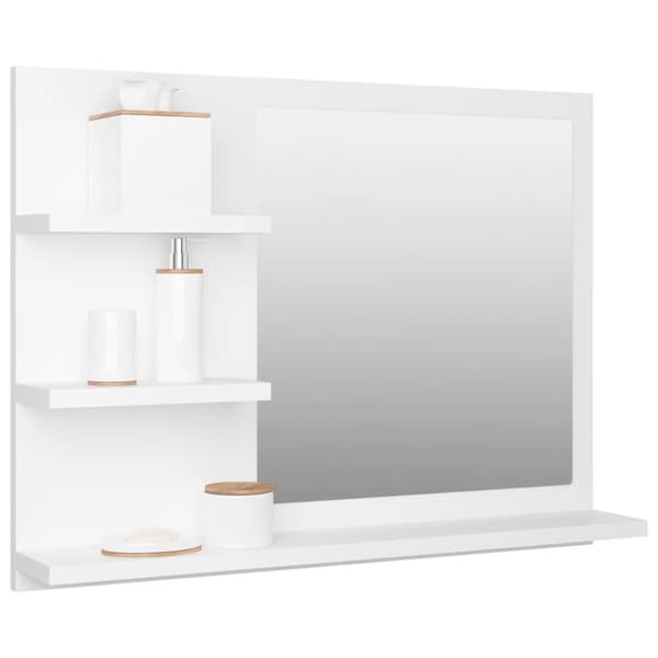 vidaXL Baderomsspeil hvit 60x10,5x45 cm sponplate