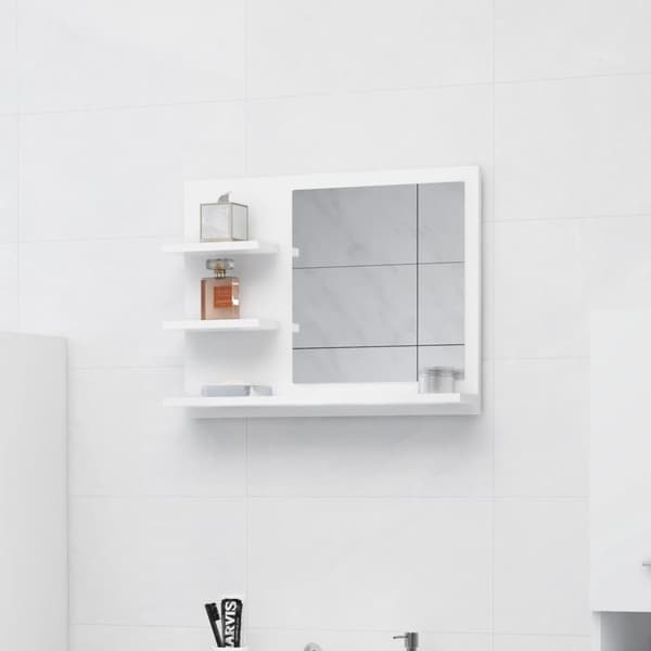 vidaXL Baderomsspeil hvit 60x10,5x45 cm sponplate