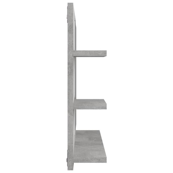 vidaXL badeværelsesspejl 60x10,5x45 cm spånplade betongrå