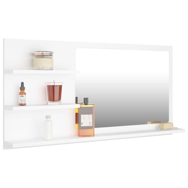 vidaXL badeværelsesspejl 90x10,5x45 cm spånplade hvid