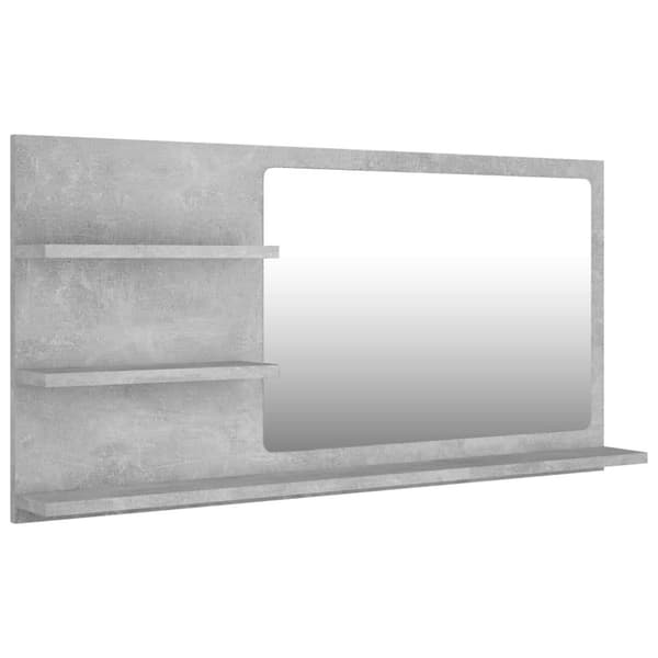 vidaXL badeværelsesspejl 90x10,5x45 cm spånplade betongrå