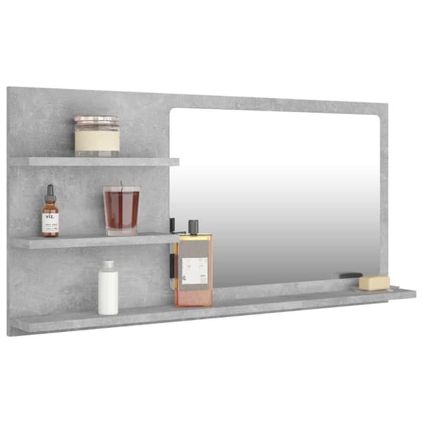 vidaXL Baderomsspeil betonggrå 90x10,5x45 cm sponplate