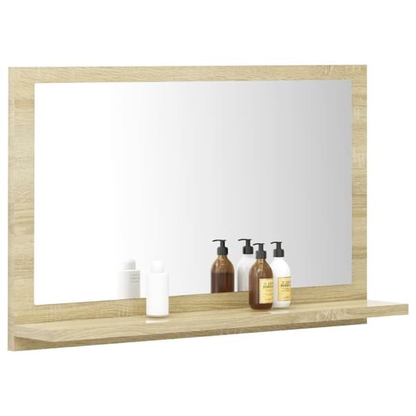 vidaXL badeværelsesspejl 60x10,5x37 cm konstrueret træ sonoma-eg