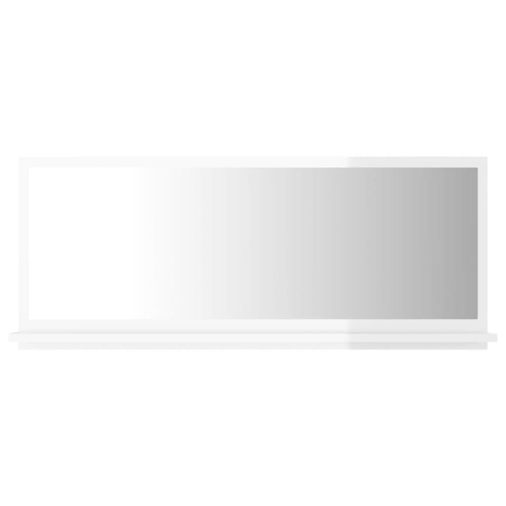 vidaXL Baderomsspeil høyglans hvit 90x10,5x37 cm sponplate