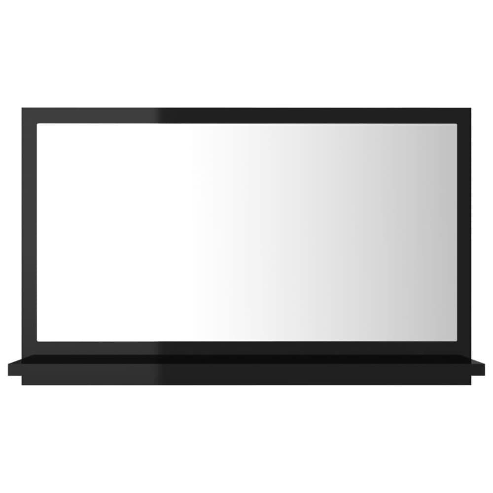 vidaXL Baderomsspeil høyglans svart 60x10,5x37 cm sponplate