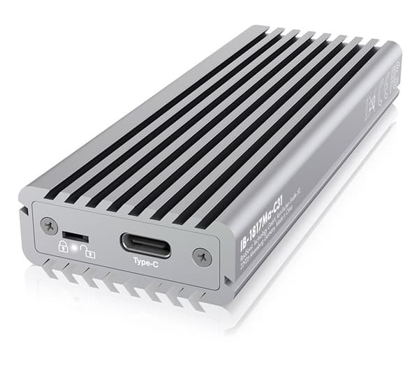ICY BOX M.2 PCIe SSD aluminium enclosure to USB 3.1 (Gen 2) Type-C®, M-Key