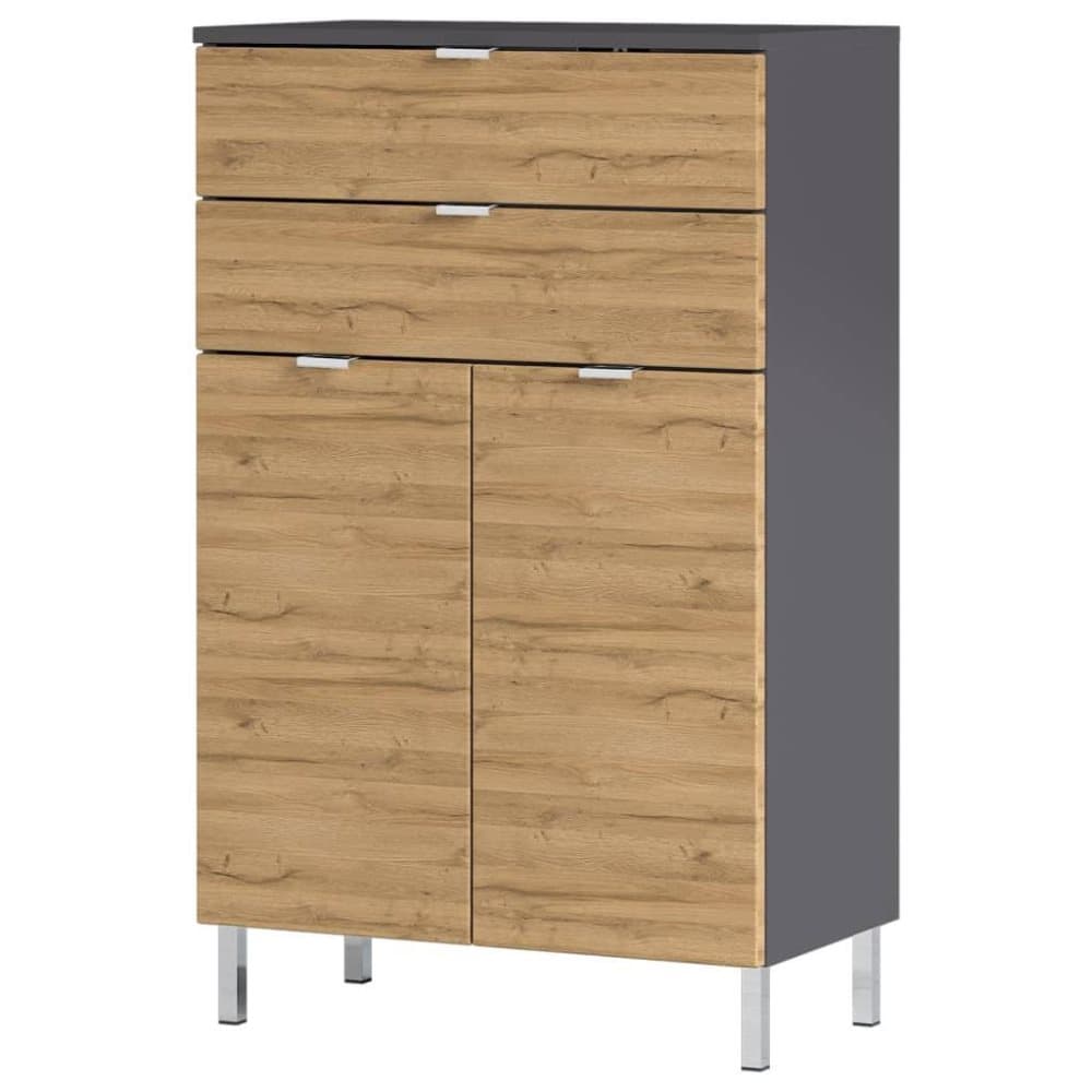 Germania vidaXL Badrumsskåp GW-Mauresa cm 34x60x97 cm grafit och grandsonek