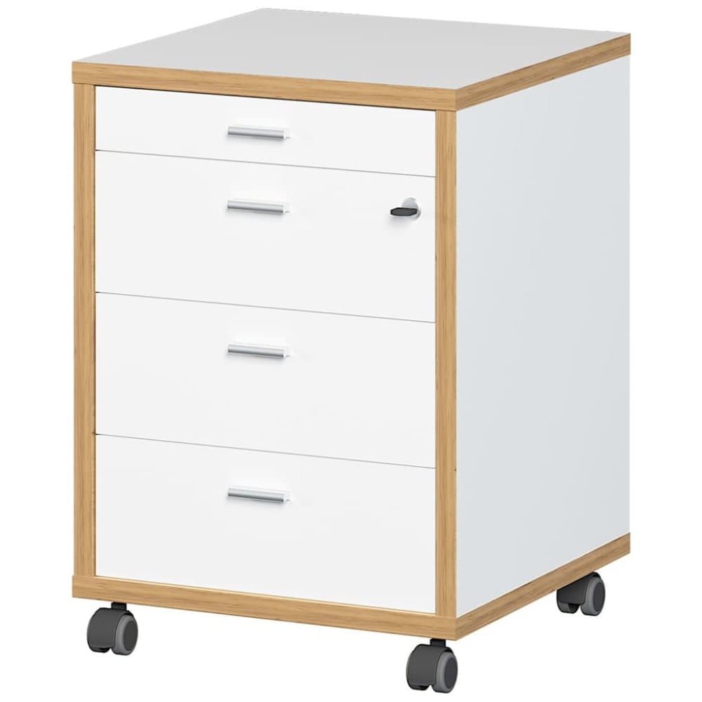 Germania Dokumentskåp med hjul GW-Helsinki vit navarra-ek