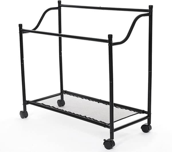 Tvättkorg -Tvättvagn med 4 avtagbara tygpåsar, 4 x 35L, Svart