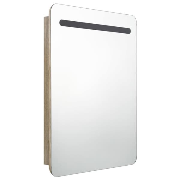 vidaXL LED kylpyhuoneen peilikaappi tammi 60x11x80 cm