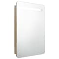 Pikkukuva 1 / 9: vidaXL LED kylpyhuoneen peilikaappi tammi 60x11x80 cm