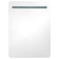 Miniatyrbilde 4 av 9: vidaXL LED-speilskap til bad blank svart 60x11x80 cm