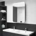 Miniatyrbilde 9 av 9: vidaXL LED-speilskap til bad blank svart 60x11x80 cm