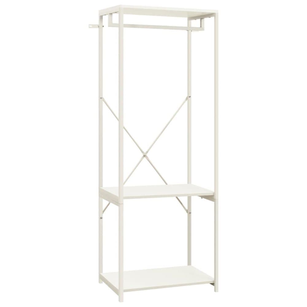 vidaXL Garderob vit 60x40x167 cm metall och spånskiva