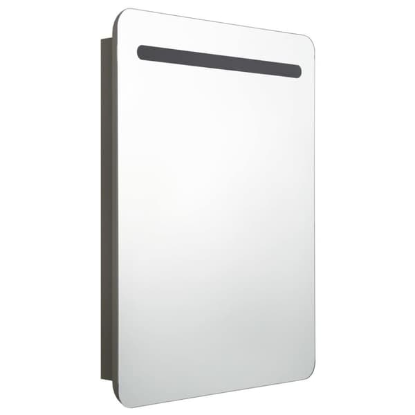 vidaXL LED-speilskap til bad antrasitt 60x11x80 cm