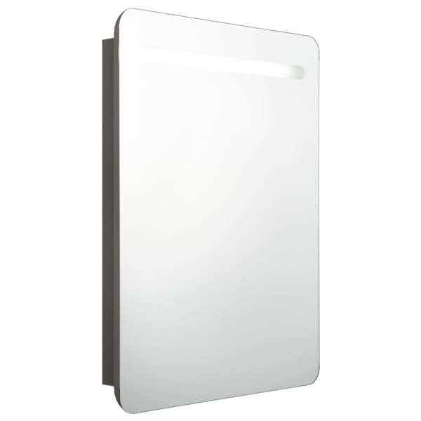 vidaXL LED-speilskap til bad antrasitt 60x11x80 cm