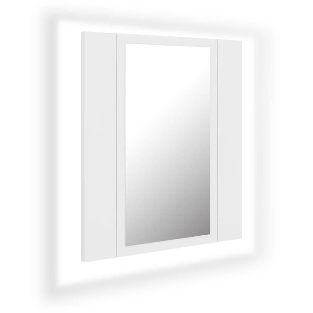 vidaXL LED-speilskap til baderom hvit 40x12x45 cm