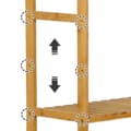 Miniatyrbillede 8 af 8: Bambu förvaringshylla med 5 justerbara hyllor 60x26x130 cm