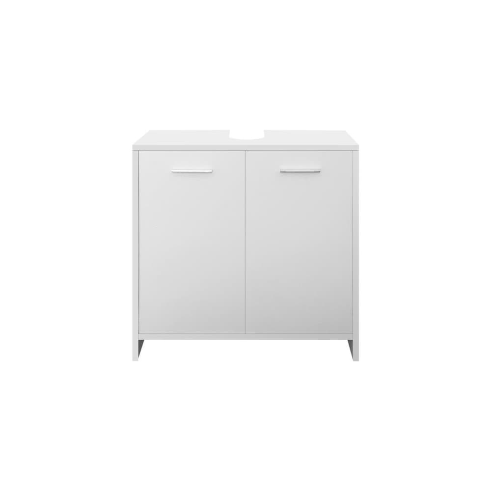 ML Design Washbasin Skåp Vit 58x60x33cm, badrumsavskåp med 2 dörrar, gott om förvaringsutrymme, handfat Skåp av mdf trä, badrumsskåp handfat