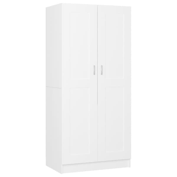 vidaXL Garderob vit 82,5x51,5x180 cm spånskiva