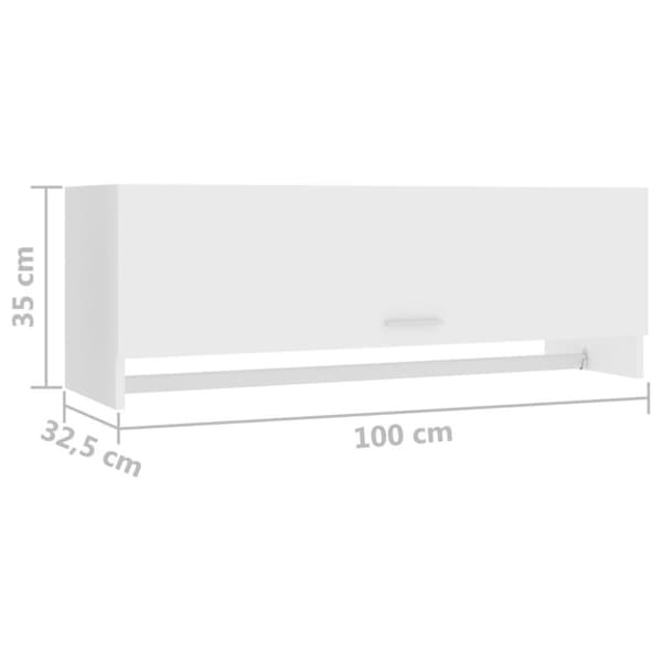 vidaXL garderobe 100x32,5x35 cm spånplade hvid