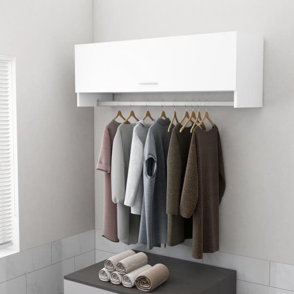 vidaXL garderobe 100x32,5x35 cm spånplade hvid