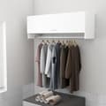 Miniatyrbillede 10 af 10: vidaXL garderobe 100x32,5x35 cm spånplade hvid