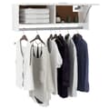 Miniatyrbillede 3 af 10: vidaXL garderobe 100x32,5x35 cm spånplade hvid højglans