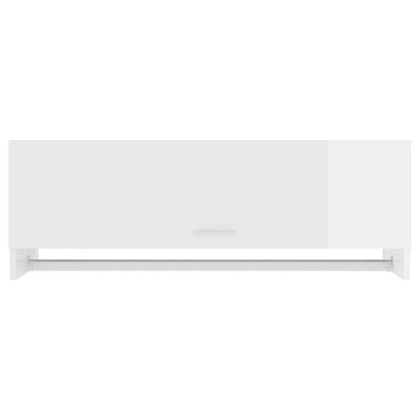 vidaXL garderobe 100x32,5x35 cm spånplade hvid højglans