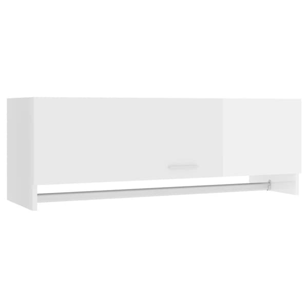 vidaXL garderobe 100x32,5x35 cm spånplade hvid højglans