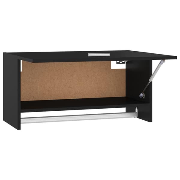 vidaXL garderobe 70x32,5x35 cm spånplade sort