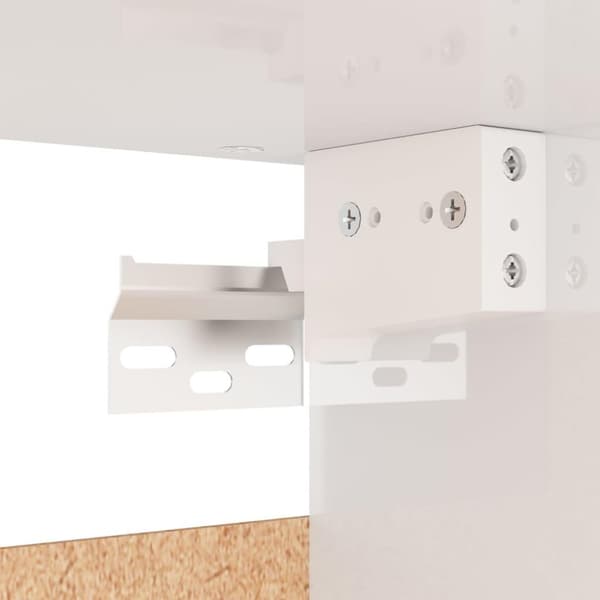 vidaXL garderobe 70x32,5x35 cm spånplade hvid højglans