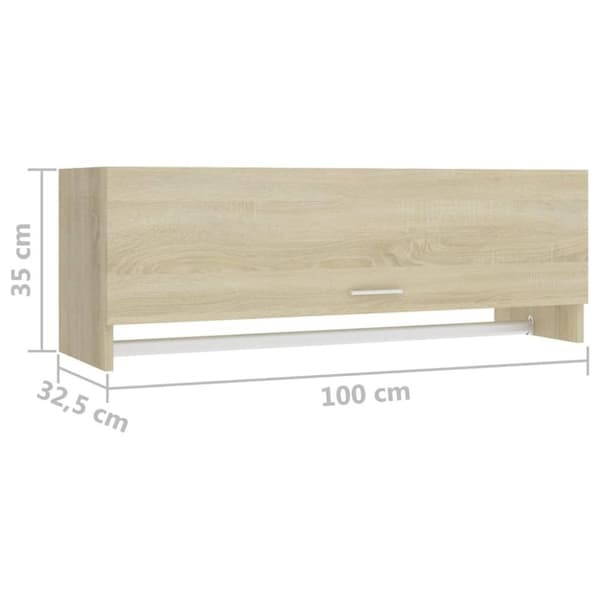 vidaXL garderobe 100x32,5x35 cm spånplade sonoma-eg