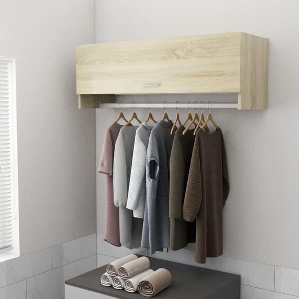 vidaXL garderobe 100x32,5x35 cm spånplade sonoma-eg