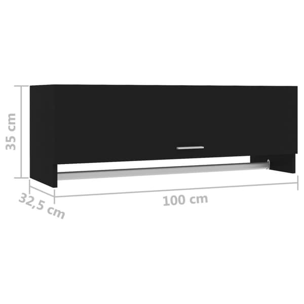 vidaXL garderobe 100x32,5x35 cm spånplade sort