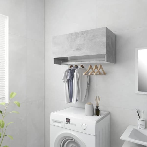 vidaXL garderobe 70x32,5x35 cm spånplade betongrå