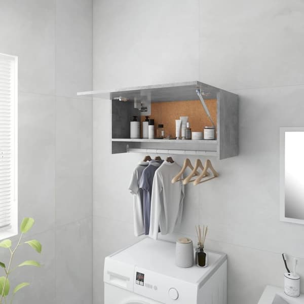 vidaXL garderobe 70x32,5x35 cm spånplade betongrå