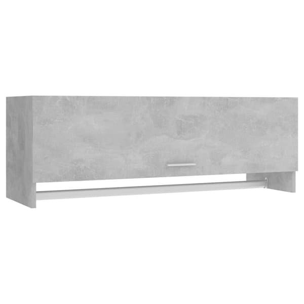 vidaXL Garderob betonggrå 100x32,5x35 cm spånskiva