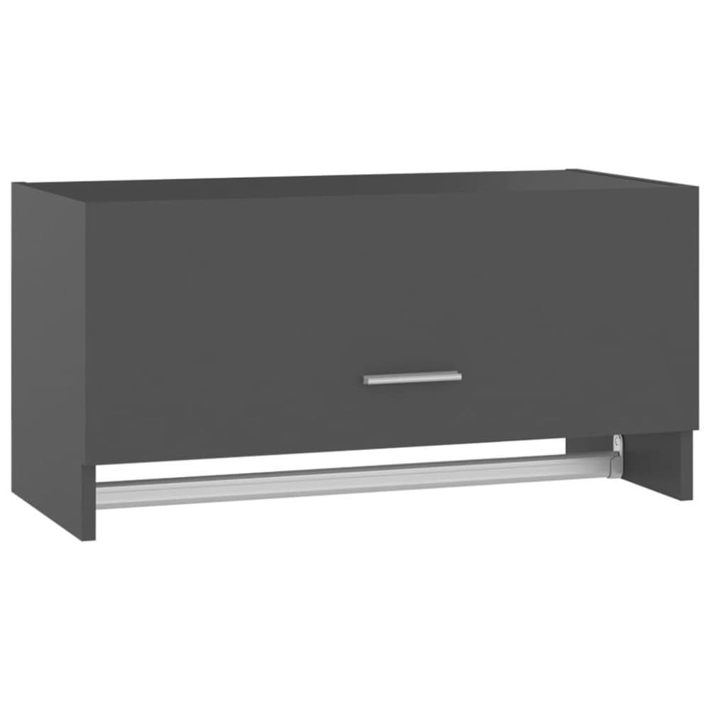 vidaXL Garderob grå 70x32,5x35 cm spånskiva