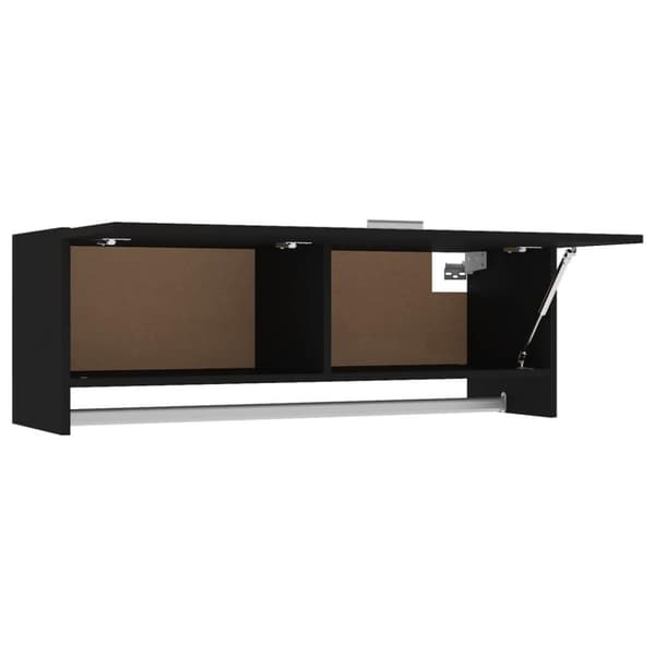 vidaXL Garderobe svart 100x32,5x35 cm sponplate