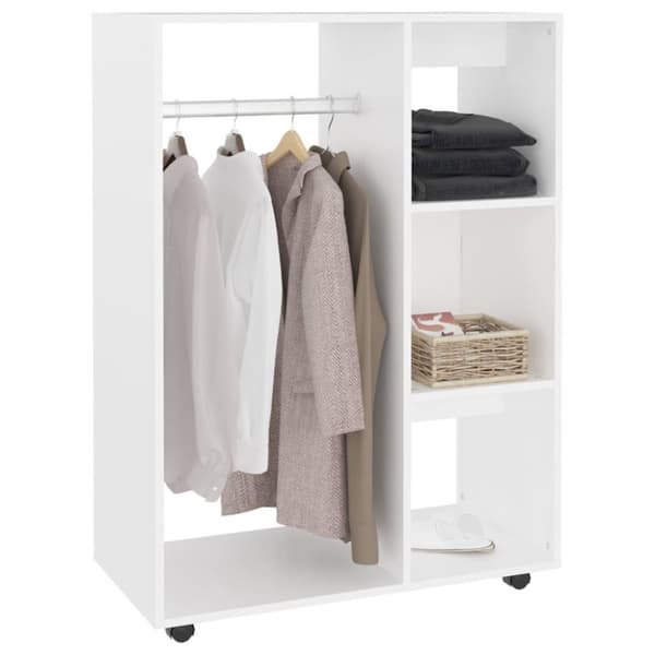 vidaXL Garderob vit 80x40x110 cm spånskiva