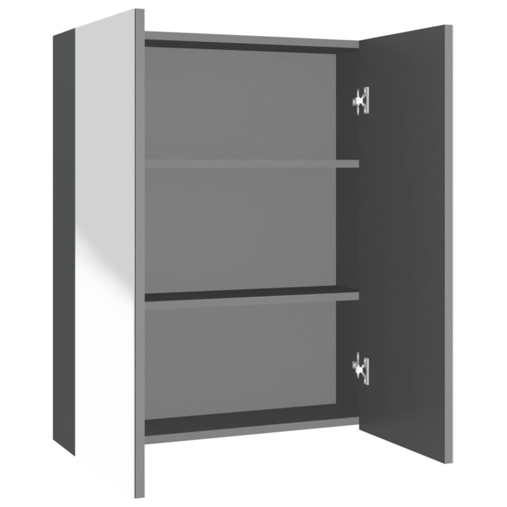 vidaXL Spegelskåp för badrum antracit 60x15x75 cm MDF