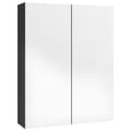 Miniatyrbilde 5 av 9: vidaXL Speilskap til bad 60x15x75 cm MDF skinnende svart