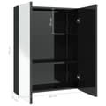 Miniatyrbilde 7 av 9: vidaXL Speilskap til bad 60x15x75 cm MDF skinnende svart