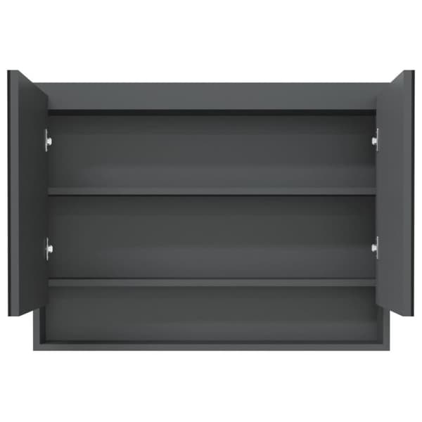vidaXL Spegelskåp för badrum grå 80x15x60 cm MDF